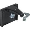 GARDINIA Set di Supporti Adesivi per Veneziane, Supporti da Montare sull'Anta della Finestra, 2 Pezzi, Plastica/Metallo, Nero