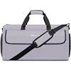 ENZOSUM Borsa Valigia Porta Abiti Per 3 Indumenti Per Viaggi di Piacere o Viaggi D'affari - Cinghia Tracolla Regolabile e Tasche Multifunzione - Grigio