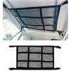 ViWaVee Rete Portaoggetti per Tetto Auto, Organizzatore per Tetto per SUV, Furgone, Bagagliaio con Quattro Braccioli. Accessori Interni da Campeggio per Auto e Lunghi Viaggi (90 * 65 cm).