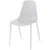 Oresteluchetta Set 4 sedie da Interno/Esterno YANNY White, Polipropilene, Bianco, cm. H.88 x L.46 x P.53, 4 unità