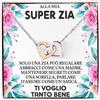 Bramart Collana Donna A Mia Zia Ti voglio un Mondo di Bene Argento Idee Regali per lei Compleanno o Natale - Cofanetto con DEDICA incluso (Zia - 2, Finitura Oro Rosa 14k)