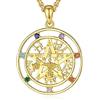 EUDORA Harmony Ball Tetragrammaton Amuleto de Proteccion Collana in Argento Sterling Placcato Oro 18K per Donna Uomo, Tetragrammaton de Plata 925 Pentacolo Chakra Ciondolo Gioielli Regalo, 22+2