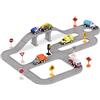 DRIVEN by Battat - Playset di auto giocattolo per bambini - Set città da 57 pezzi con binari collegabili e veicoli - Equipaggio sicuro, segnali stradali e accessori, 3 anni+