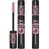 Maybelline New York Sky High Lash Sensational Mascara Volumizzante e Allungante Colore Cosmic Black con Scovolino Flessibile per Ciglia Lunghe Definite e Piene - 2 Cosmetici