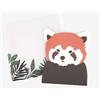 Dailylike Biglietto forma animale lesser panda 9,3 x 21,3 cm. Include busta semi trasparente 12 x 11,5 cm.