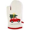 Excelsa Ready For Christmas Guanto da Forno, Taglia Unica, Fodera 100% Cotone, Imbottitura in Poliestere