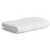 Möve Wellbeing - Telo doccia con struttura ondulata, 67 x 140 cm, in 85% cotone biologico, 15% lino, bianco