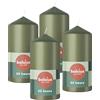 Bolsius Candele decorative per la casa - confezione da 4-12 x 6 cm - a lunga durata di 33 ore - non profumate - cera vegana naturale - senza olio di palma - colore: verde