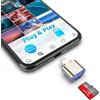 MTAKYA Lettore di schede TF per iPhone iPad, adattatore per schede Micro SD Lightning MS Memory Cards Camera Reader Compatibile con iPhone 14/3/12/11/X/8 Plus/8/7 Plus/7/6s Plus/6s/iPad Mini/Air
