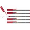 Edding Fineliner - Carminio, confezione da 5 pezzi