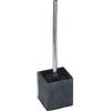 Wenko 17923100 Portascopino per WC Slate Rock, Finitura Effetto Ardesia, Poliresina, 10,2 x 38 x 10,2 cm, Grigio Antracite
