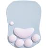 DOBAOJIA Tappetino per Mouse con Zampa di Gatto Carino,Mouse Pad Ergonomico | Mouse Pad Poggiapols, Tappetino Mouse Colorato, in Morbido Silicone, Base Antiscivolo, per casa/ufficio/gioco