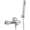 Jacuzzi Gruppo vasca esterno con doccia duplex Jacuzzi | rubinetteria Sunset ottone cromato 0SU00002JA01