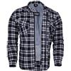 Bikers Gear Australia, Camicia protettiva in flanella di Kevlar (aramide) multicolore Nero e bianco L