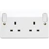 Logic Plus MK Logic Plus K2746 WHI - Set di prese e interruttori bipolari senza bilanciere, 13 A, 2 ingressi