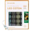 GuirLED - Guirlanda luminoso a LED per batuffoli di cotone USB - Luce notturna per bambini 2h - Alimentatore doppio USB 2A incluso - 3 intensità - 32 sfere 3,2m - Romania