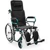  salute e benessere - Carrozzina pieghevole - sedia a rotelle -  Mediland K125 con schienale reclinabile