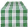 DII Buffalo Check Collection - Runner da tavolo classico, 35,5 x 183 cm, verde e bianco