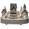 Konstsmide 3269-210 - Sagoma in legno a LED, con carillon e timer da 6 ore, 5 diodi bianchi caldi, funzionamento a batteria, per interni