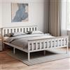Vida Designs Letto matrimoniale Milan, 5ft, struttura in legno massello di pino, testata, piede alto, mobili per la camera da letto, bianco e pino
