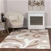 Livabliss Marseille Tappeto Salotto Moderno Astratto Tappeto Soggiorno, Camera da Letto, Pranzo Moderni Tappeti Effetto Marmo, Morbido e Pelo Corto, Ampio 160x213 cm, Beige, Marrone, Bianco