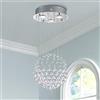 BESTIER Lampadario a goccia di pioggia rotondo di cristallo moderno illuminazione a incasso LED lampada a sospensione per sala da pranzo bagno camera da letto 3 lampadine GU10 richieste