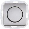 Kopp Milano 843520080 - Interruttore alternativo a pressione, combinato, dimmer a LED, per lampadine a incandescenza, 230 V, alogene, a fase, colore: Acciaio
