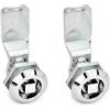 Ganter Normelemente GN 115-VK8-24 115-VK8-24-Blocchi mediante Chiave a Bussola, Argento, Riegelabstand A: 24mm, Set di 2 Pezzi