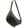 SH Leder Daniela G768 - Borsa da donna unisex in vera pelle, 49 x 28 cm, verde oliva, Grande