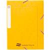 Exacompta - Ref 5266Z - Europa - Cartella di archiviazione elastica, A4, dorso 25 mm, contiene documenti A4, imballato piatto, facile da montare, cinghie elastiche sicure, etichetta dorsale - giallo