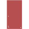 DONAU 100 divisori in cartoncino riciclato da 190 g/m², colore: rosso, 1/3 formato A4, 4 fori, 23,5 x 10,5 cm, divisori perforati, divisori per cartelle, prodotti in UE
