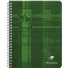 Clairefontaine 883C Un quaderno a spirale - 16, 5x21 cm - 120 pagine a righe con margini - Carta Bianca 90g - copertina in carta laminata colore casuale