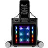 RockJam Macchina ricaricabile per karaoke Bluetooth da 10 watt con due microfoni, effetti che cambiano la voce e luci a LED