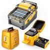 QIIRUN Fusion Splicer AI-9 with Over 30 Tutorials, Giuntatrice Fibra Ottica con 6 Motori e Allineamento del Nucleo per progetti FTTH e cable splicing della linea del tronco (EU Plug)