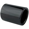 L & P Car Design L&P A305 1 Terminale di Scarico in acciaio inox, 76 mm nero lucido cromato, plug & play, tubo di scappamento, codice: 18307622764 7622764-18307622762 7622762