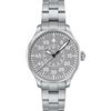 Laco Orologio da aviatore, orologio automatico, cassa in acciaio inox, vetro zaffiro, 5 bar, made in Germany, Damen, Bracciale