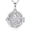 EUDORA Harmony Ball Collana da donna con ciondolo a forma di angelo, per gravidanza, Messico, bola, da donna, con albero della vita, con campanellino musicale, regalo per madre, 114,3 cm + 76,2 cm