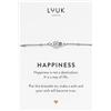 LUUK LIFESTYLE Bracciale in filigrana con ciondolo mano di Fatima in acciaio inossidabile con dedica HAPPINESS, regalo personale, argento