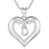 EUDORA Harmony Ball Collane Iniziali per Donne Ragazze, CZ Doppio Cuore Ciondolo Lettera D, Alfabeto Infinity Love Heart Collana Gioielli Regali per Moglie Fidanzate Mamma