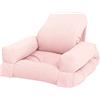 Karup Design Pink Mini Poltrona per Bambini Hippo, Sedia futon e Letto per la cameretta dei Ragazzi, in 7 Scelta, Colore Rosa Tensioni. Ripetere, 80% Cotone + 20% Poliestere, B:65 T:70 H:40