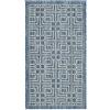 SAFAVIEH Tappeto Contemporaneo per Soggiorno, Sala da pranzo, Camera da letto - Courtyard Collection, A Pelo Corto, Blu Marino e Grigio, 79 X 152 cm