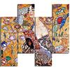 HOMEMANIA Quadro Ispirazioni D'Autore - 4 Pezzi - Arte E Graffiti - da Soggiorno, Camera - Multicolore in MDF, 76 x 0,3 x 50 cm