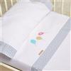 BURRITO BLANCO | Lenzuola in flanella Culla ricamate 512 | per Maxiuna da 70 cm (+ misure disponibili) | Lenzuola per bambini