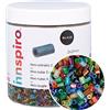 INNSPIRO Rocciaia di vetro cilindro mini 2 tagli miscela 2x2mm. 250 g.