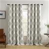 Elrene Navara Tenda a Pannello Oscurante per Finestra con Medaglione, Misto Lino, Grigio, W 52 x L 84 (1 Panels)