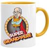 Acen Merchandise Grand-Padre Mug/Tazza - Super Babbo Natale - Tazza originale, regalo per compleanno, festa di Pasqua, ceramica, 350 ml, idea regalo originale