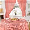 Emma Barclay Molly - Tovaglia a Quadretti in Rosso, 160 cm, Rotonda