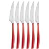 Bugatti, GL3U - 021F06/6, Set di coltelli da Dolce Glamour, 6 pz., in San e Acciaio, 16 x 26 x 3 cm, Rosso (Rot)