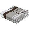 Gözze - Telo Mare, Set da 2 Pezzi, 100% Cotone, Berlino, Motivo a Righe, 100% Cotone, 50 x 100 cm - Tortora/Cioccolato