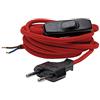 Kopp 140312092 - Cavo elettrico europeo, 2 m, colore: Rosso
